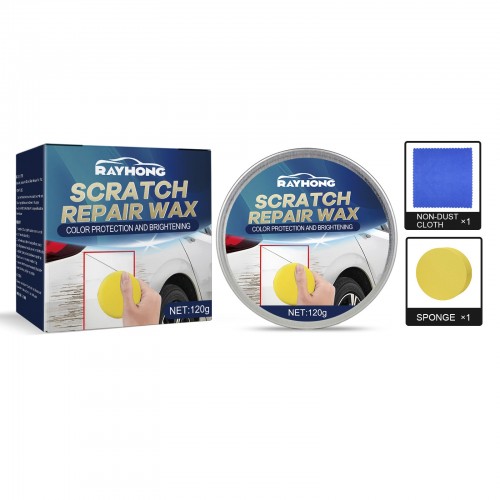 Rayhong Car Scratch Repair Wax Kit Grinding Paste Paint Care Auto Body Compound Polishing Cleaner Auto Polishes Care Set Repair Tool 120g